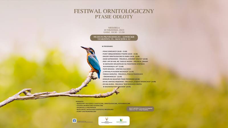 FESTIWAL ORNITOLOGICZNY - MUZEUM UZARZEWO - 10 WRZEŚNIA NIEDZIELA